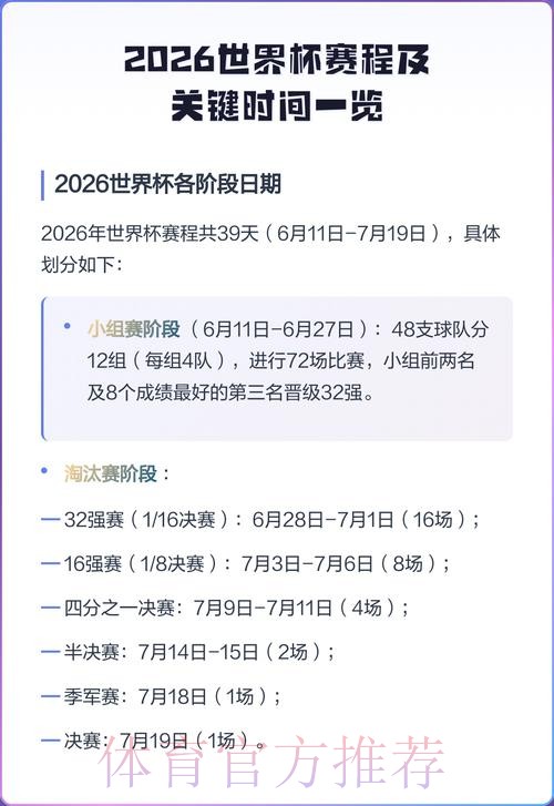 2026世界杯赛程今日最新时间表免费观看 2026世界杯赛程今日最新时间表免费观看
